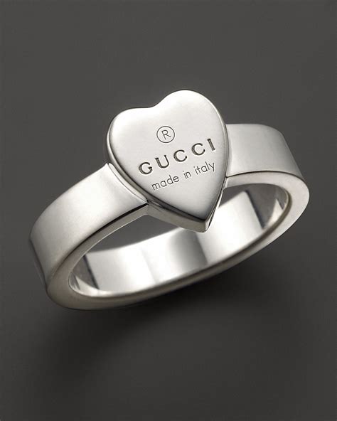 silver band gucci womens rings|Gucci ring women heart.